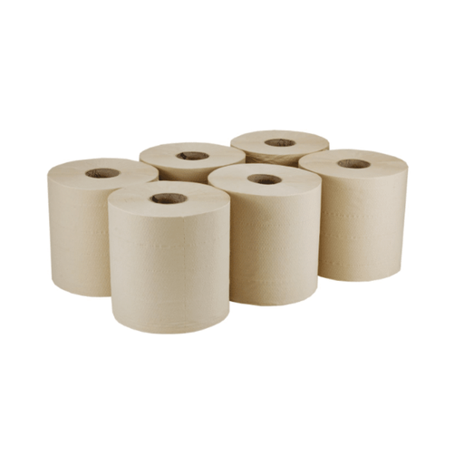 [H636- Big Boss] Unbleached Centrefeed Rolls 6 x 150m 