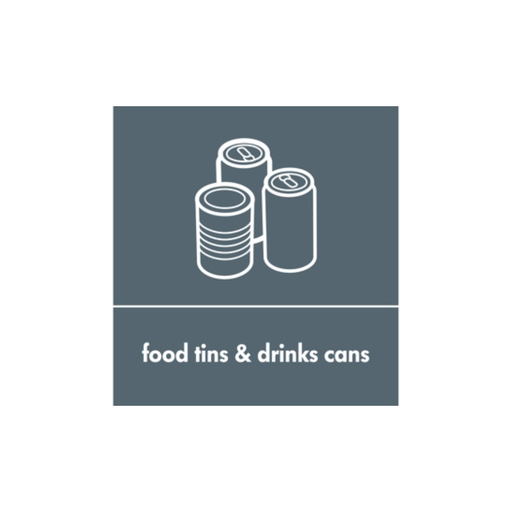 [RS105186FT] Food Tins and Drink Can Waste Sticker