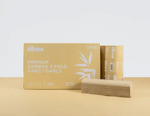 [TF111] Tiboo Pure Bamboo Z Fold Hand Towels