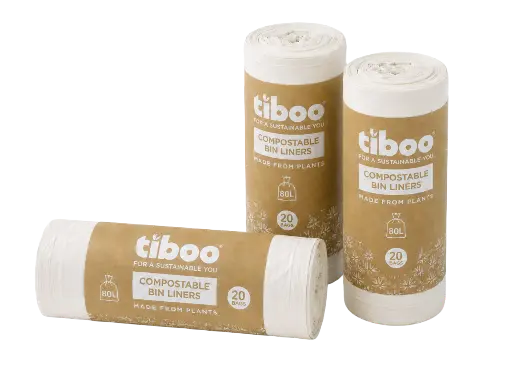 [TCB004] 80 Litre Compostable Caddy Liners - 20 on a roll