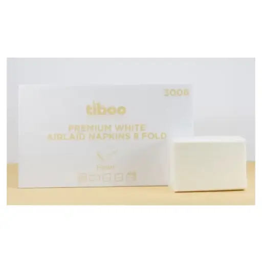 [H3006] Luxury White Airlaid Napkins 8 Fold 40cm x 40cm
