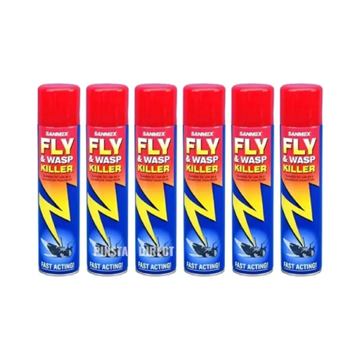 [FLYWASP] Fly and Wasp Killer Spray - 6 x 300ml