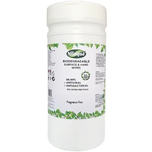 [NB9B100-6] Hand and Surface Bio Wipes Canister - 6 x Pack of 100